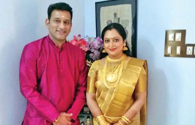 Reshmi with husband Gopinath Reshmi with husband Gopinath